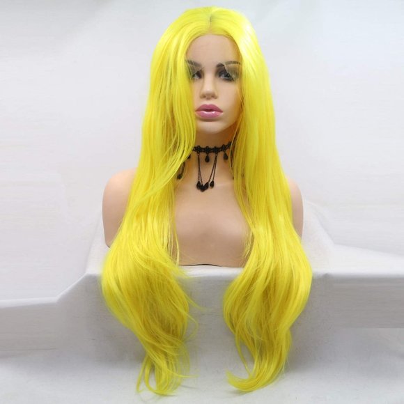 Yellow Lace Front Wig - Picture 2 of 5